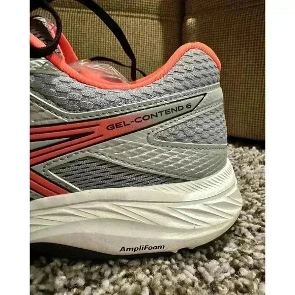 Asics Womens Gel Contend 6 1012A571 Gray Running Shoes Sneakers Size 10 - Picture 5 of 9
